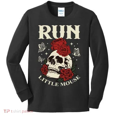 Run Little Mouse Haunting Adeline Kids Long Sleeve Shirt