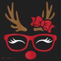 Reindeer Lady Messy Bun Women's Sweatshirt thumb 2