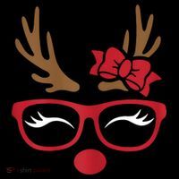 Reindeer Lady Messy Bun Coaster thumb 2