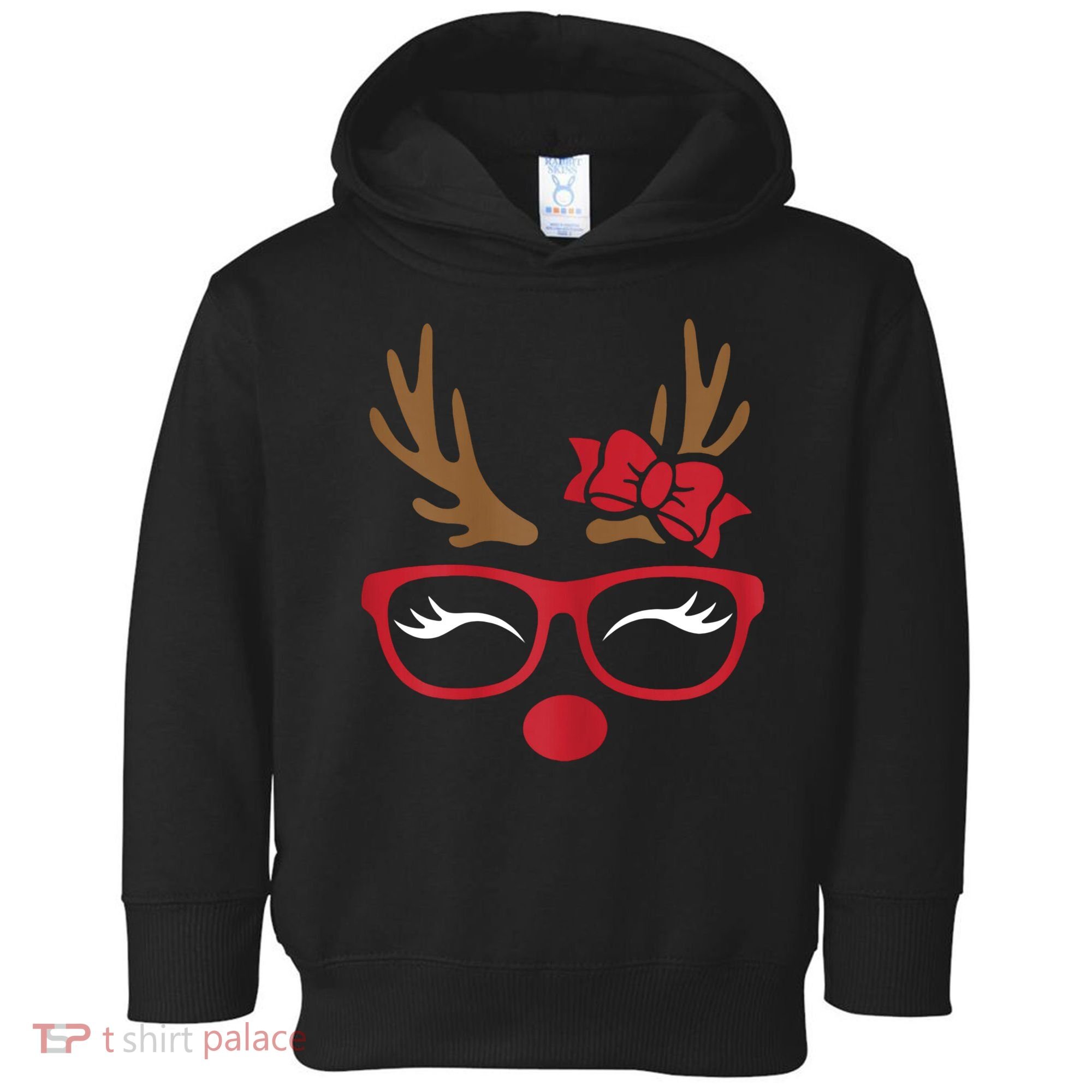 Reindeer Lady Messy Bun Toddler Hoodie