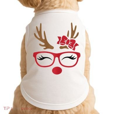 Reindeer Lady Messy Bun Doggie Tank