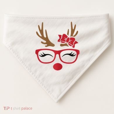 Reindeer Lady Messy Bun USA-Made Doggie Bandana