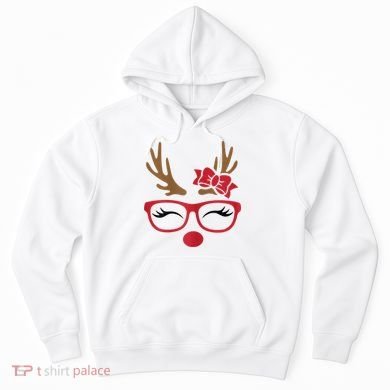 Reindeer Lady Messy Bun Hoodie
