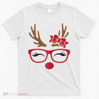 Reindeer Lady Messy Bun T-Shirt