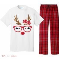 Reindeer Lady Messy Bun Pajama Set thumb 0