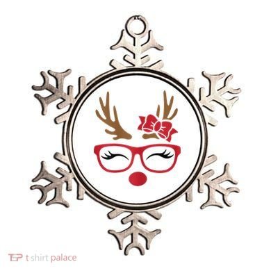 Reindeer Lady Messy Bun Ornament