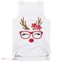 Reindeer Lady Messy Bun Tank Top thumb 0