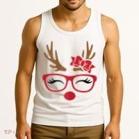 Reindeer Lady Messy Bun Tank Top thumb 3