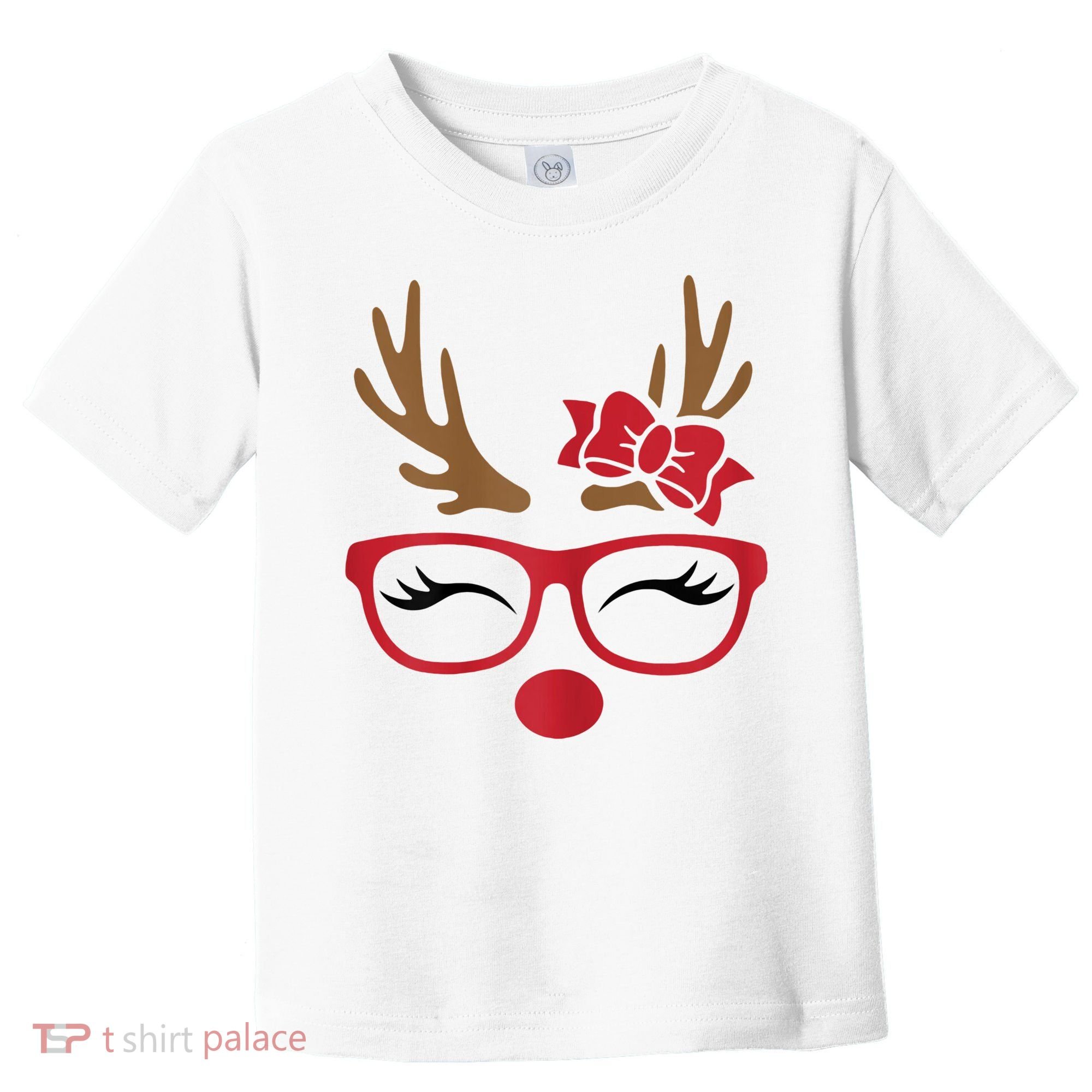 Reindeer Lady Messy Bun Toddler T-Shirt