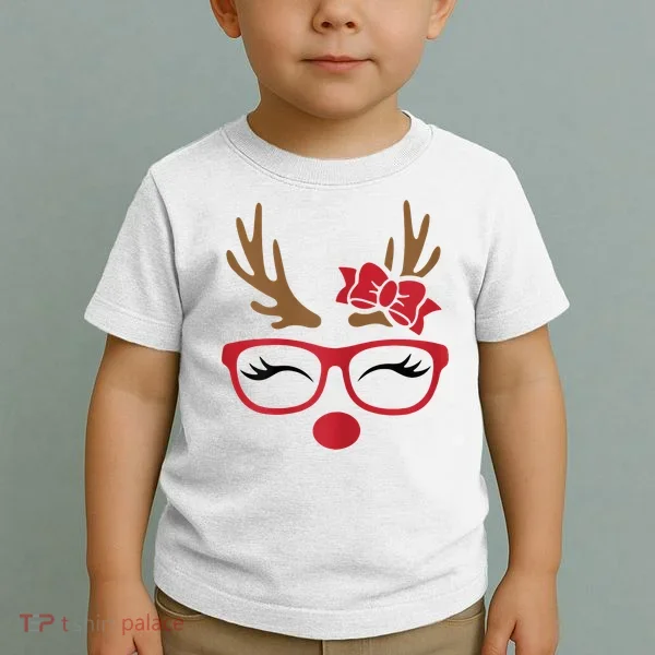 Reindeer Lady Messy Bun Toddler T-Shirt