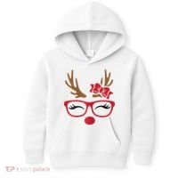 Reindeer Lady Messy Bun Kids Hoodie thumb 0