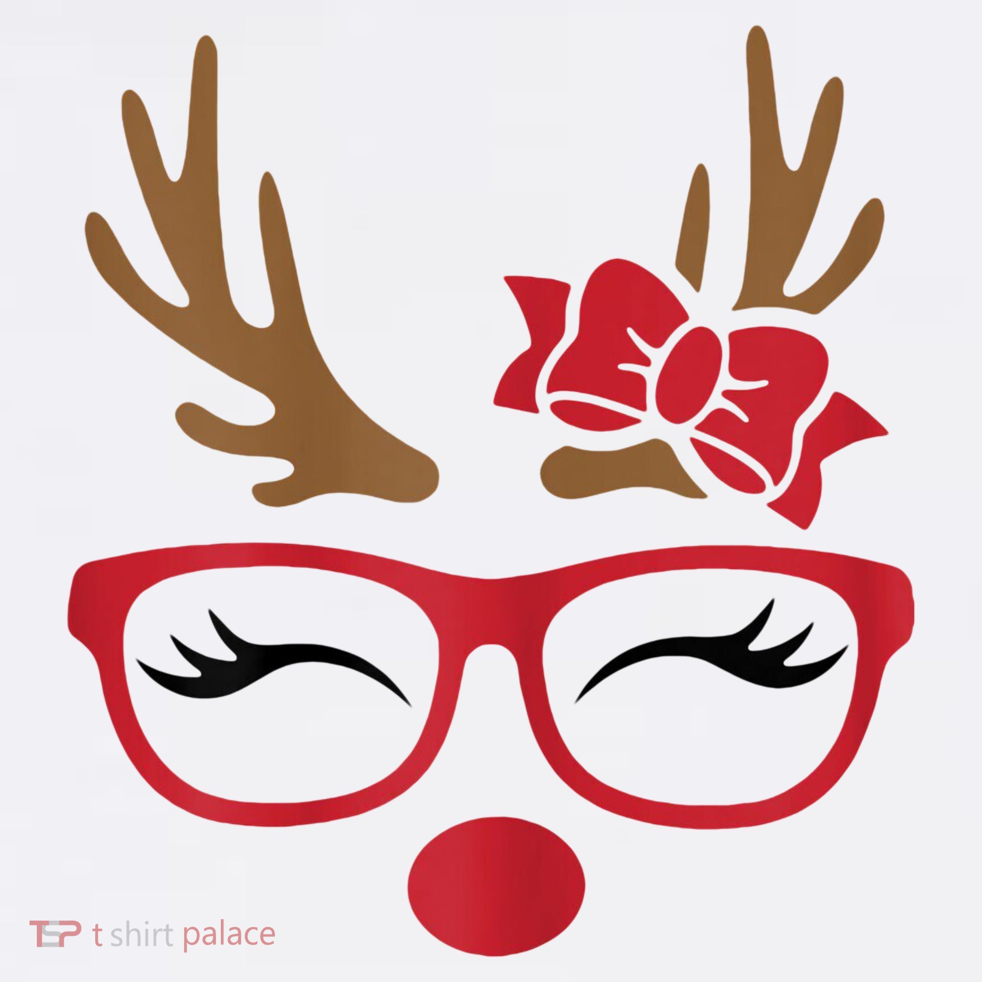 Reindeer Lady Messy Bun Kids T-Shirt