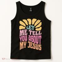 Retro Let Me Tell You About My Jesus Tank Top thumb 2