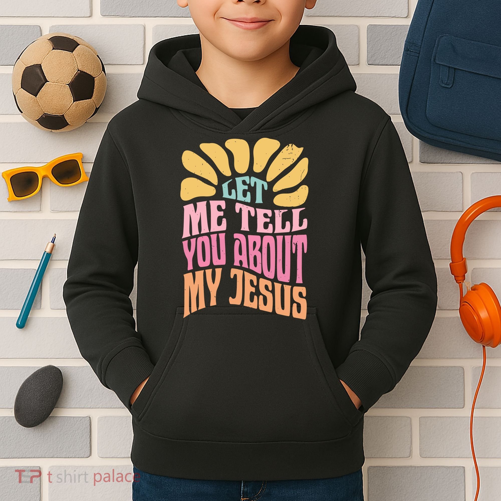 Retro Let Me Tell You About My Jesus Kids Hoodie