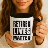 Retired Lives Matter Funny Elderly Senior Gift Meaningful Gift Coffee Mug thumb 3