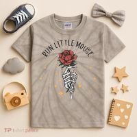Run Little Mouse Haunting Adeline Kids Tie-Dye T-Shirt thumb 2