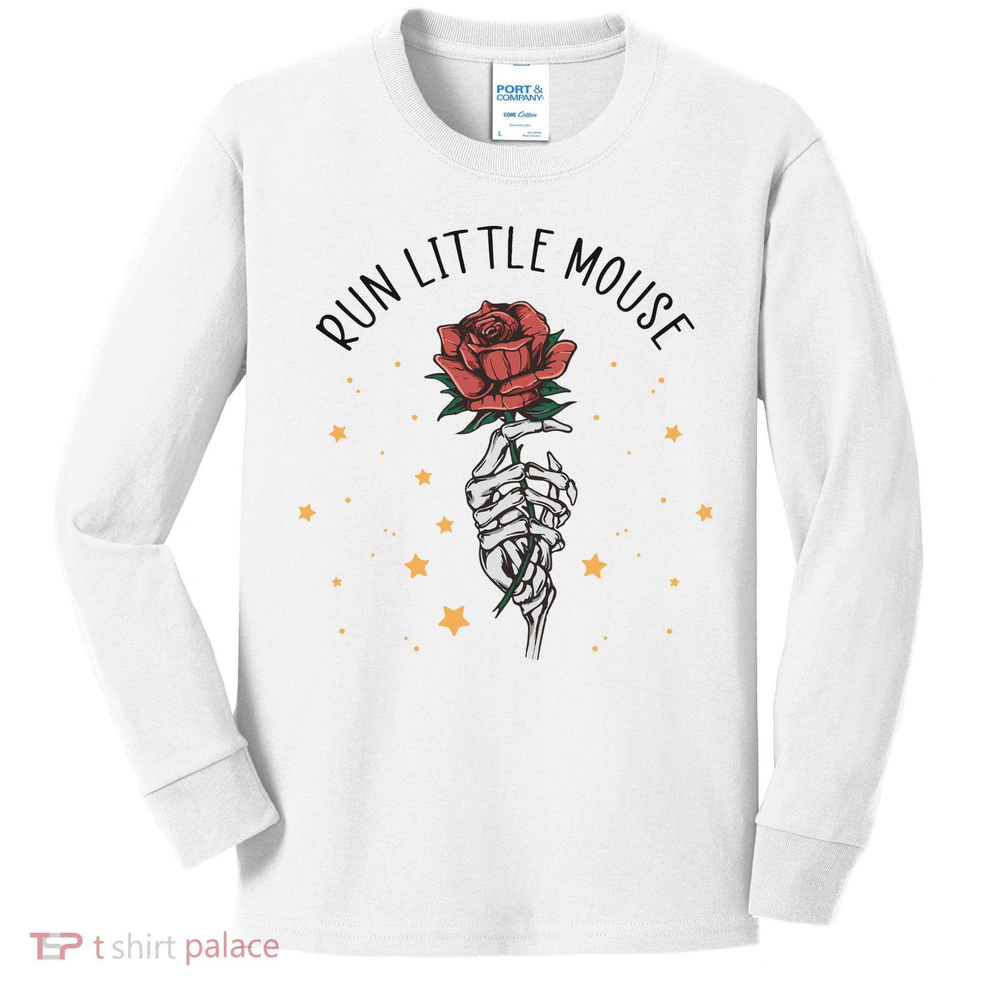 Run Little Mouse Haunting Adeline Kids Long Sleeve Shirt
