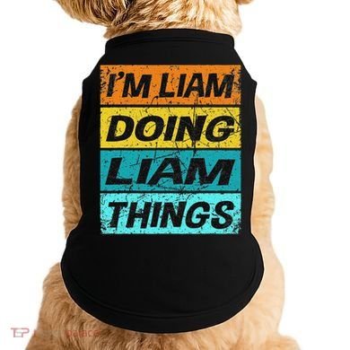 Retro Liam Name Personalized Liam Name Men Kids Doggie Tank