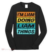 Retro Liam Name Personalized Liam Name Men Kids Long Sleeve Shirt thumb 0
