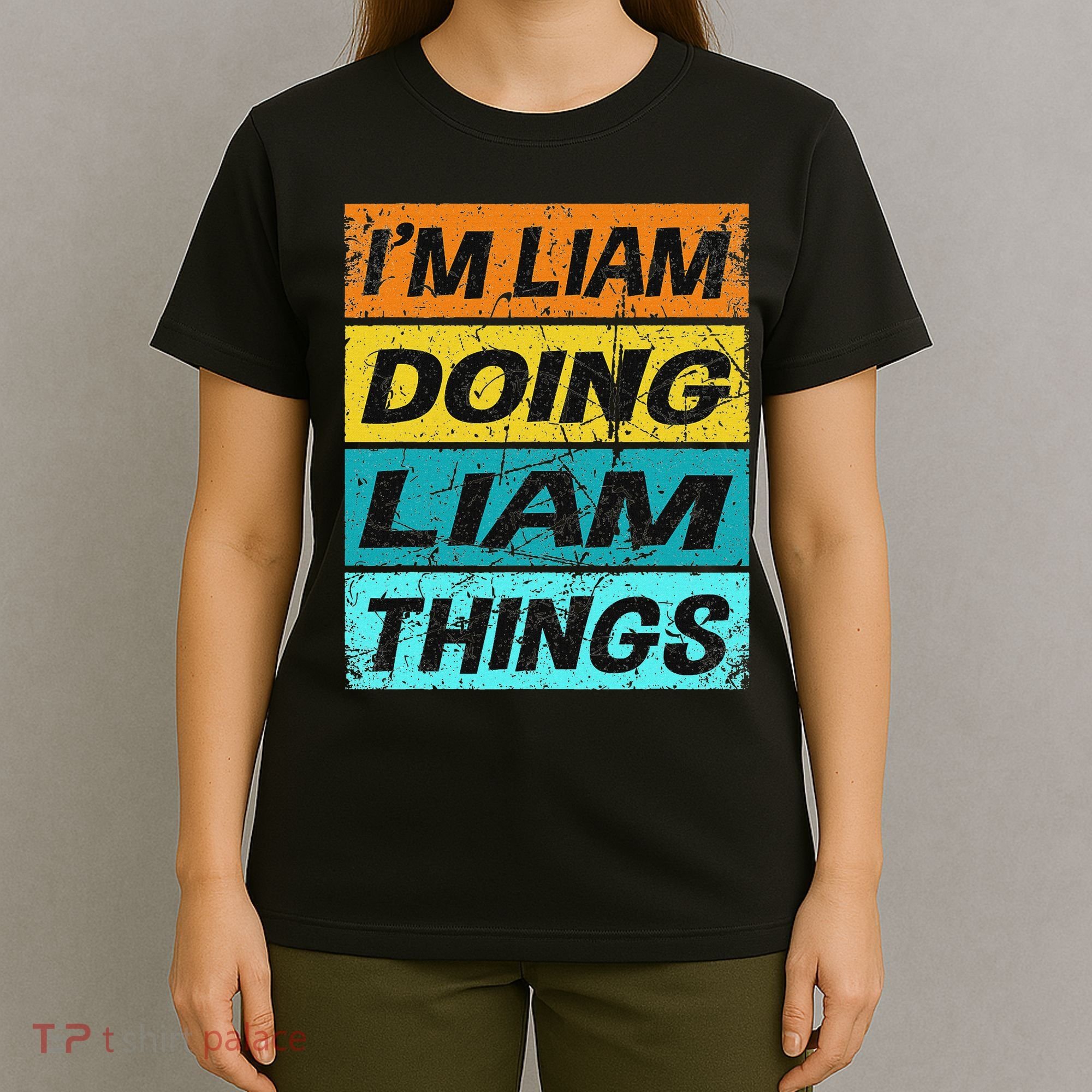 Retro Liam Name Personalized Liam Name Men Kids T-Shirt