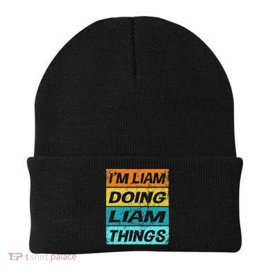 Retro Liam Name Personalized Liam Name Men Kids Beanie