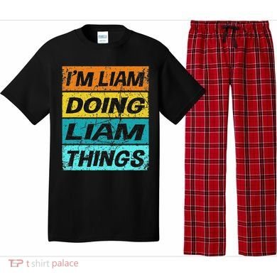 Retro Liam Name Personalized Liam Name Men Kids Pajama Set