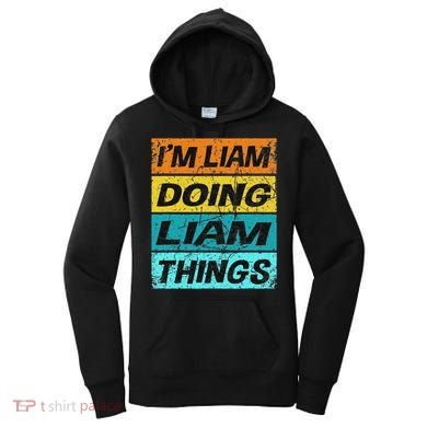 Retro Liam Name Personalized Liam Name Men Kids Women's Hoodie