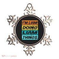 Retro Liam Name Personalized Liam Name Men Kids Ornament thumb 0