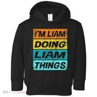 Retro Liam Name Personalized Liam Name Men Kids Toddler Hoodie thumb 0