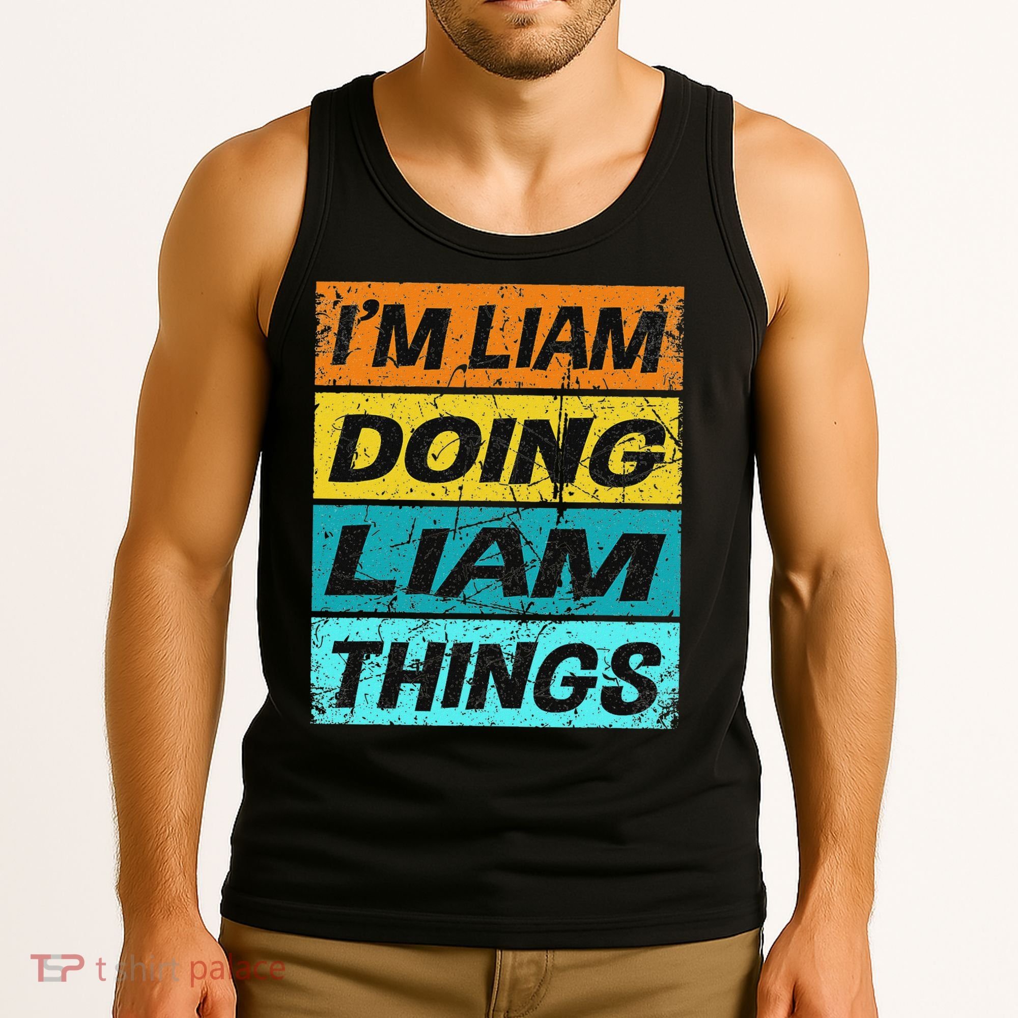 Retro Liam Name Personalized Liam Name Men Kids Tank Top