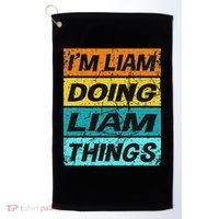 Retro Liam Name Personalized Liam Name Men Kids Golf Towel thumb 0