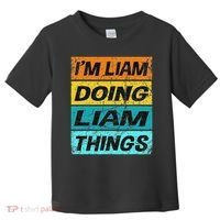 Retro Liam Name Personalized Liam Name Men Kids Toddler T-Shirt thumb 0