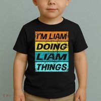 Retro Liam Name Personalized Liam Name Men Kids Toddler T-Shirt thumb 2