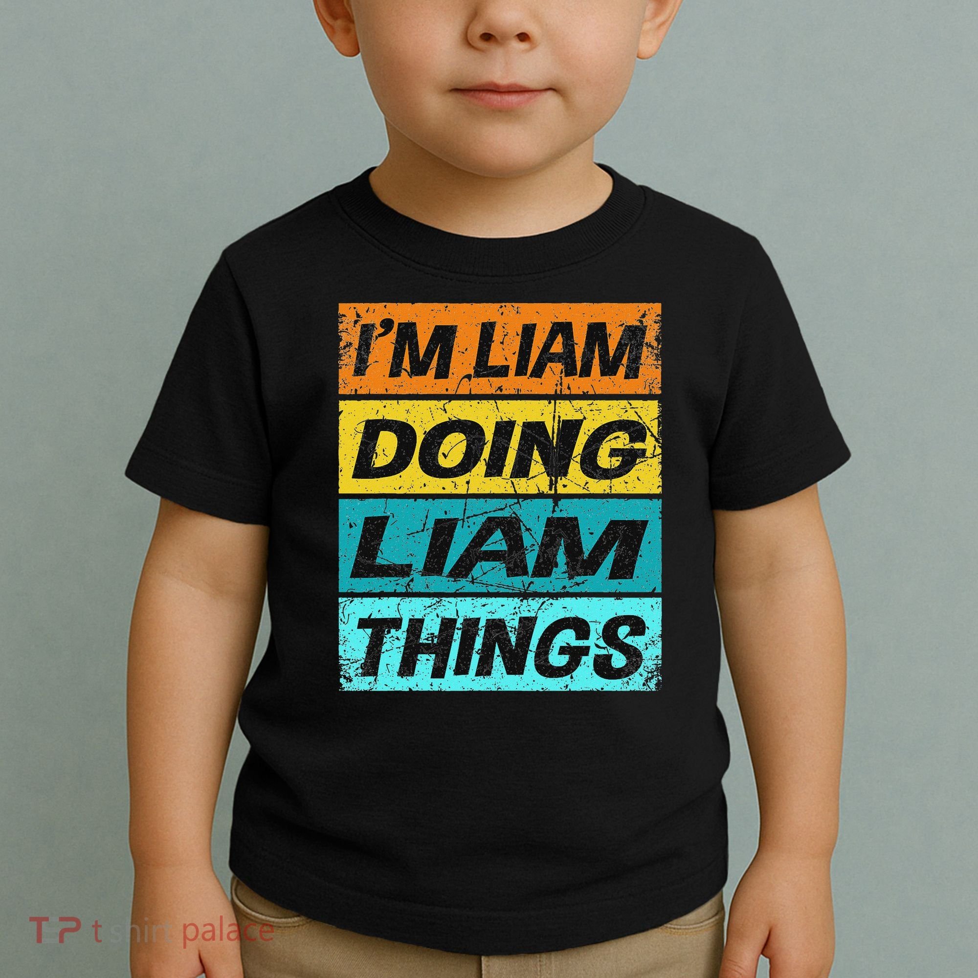 Retro Liam Name Personalized Liam Name Men Kids Toddler T-Shirt