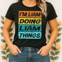 Retro Liam Name Personalized Liam Name Men Kids Women's T-Shirt thumb 2