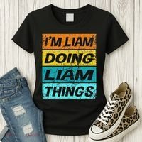 Retro Liam Name Personalized Liam Name Men Kids Women's T-Shirt thumb 3