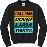 Retro Liam Name Personalized Liam Name Men Kids Kids Sweatshirt thumb 0