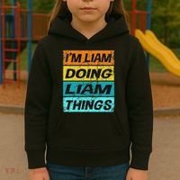 Retro Liam Name Personalized Liam Name Men Kids Kids Hoodie thumb 3