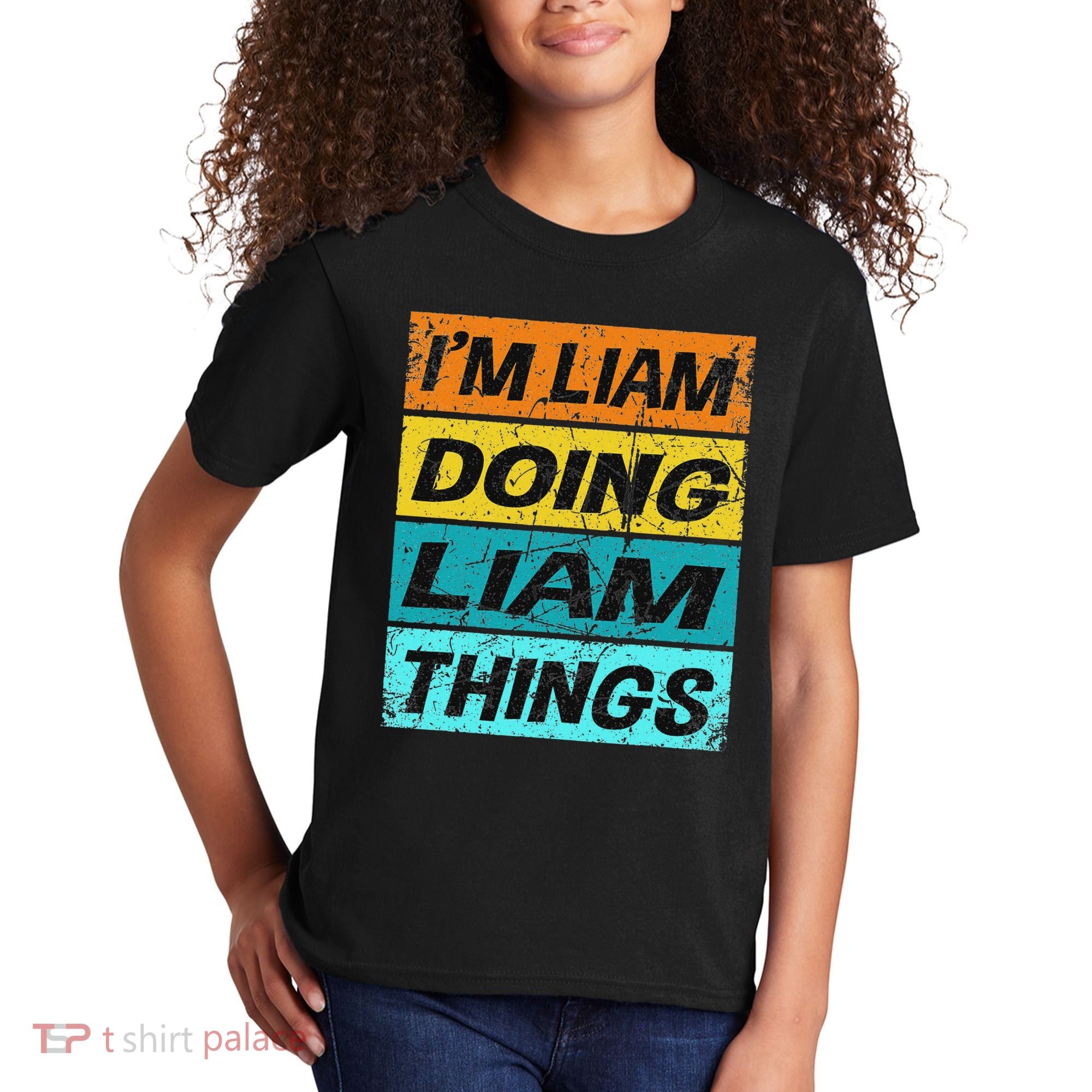 Retro Liam Name Personalized Liam Name Men Kids Kids T-Shirt