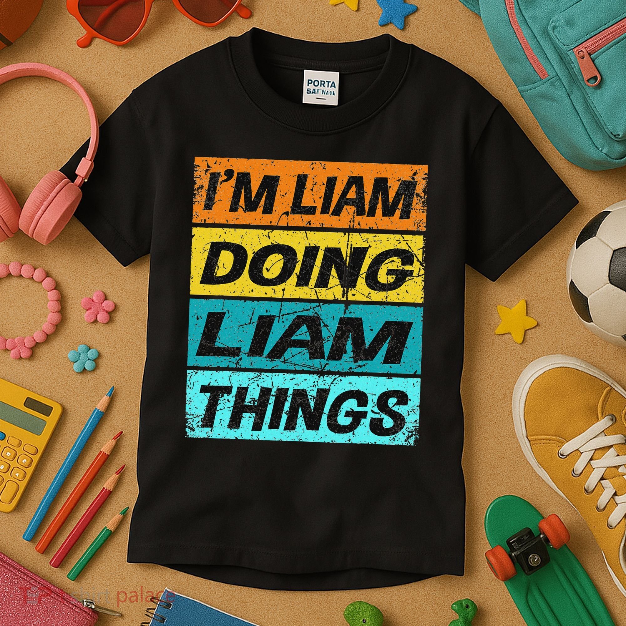 Retro Liam Name Personalized Liam Name Men Kids Kids T-Shirt