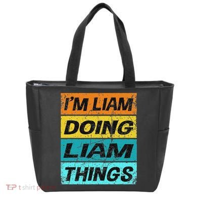 Retro Liam Name Personalized Liam Name Men Kids Tote Bag