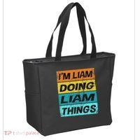 Retro Liam Name Personalized Liam Name Men Kids Tote Bag thumb 2