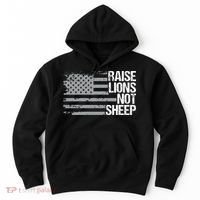 raise lions not sheep american patriotic lion Hoodie thumb 0