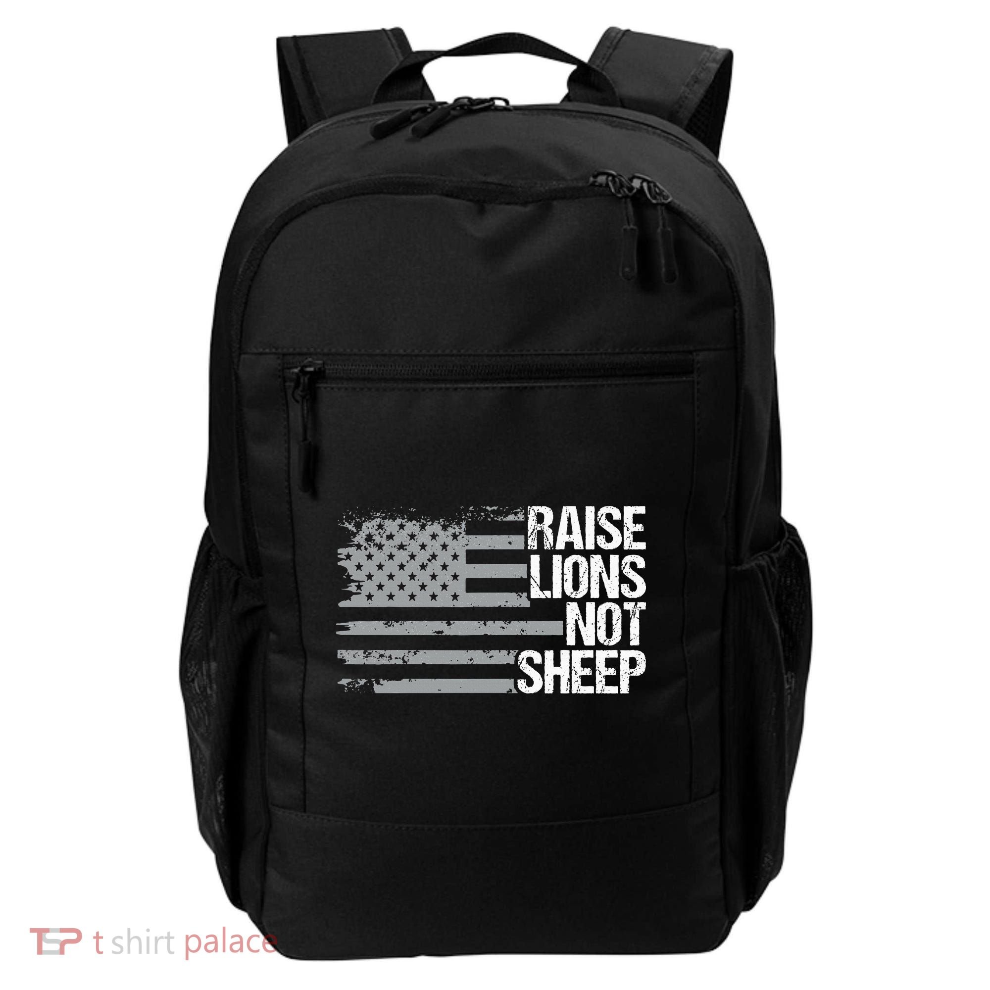 raise lions not sheep american patriotic lion Backpack