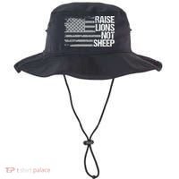 raise lions not sheep american patriotic lion Bucket Hat thumb 0
