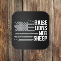 raise lions not sheep american patriotic lion Coaster thumb 0