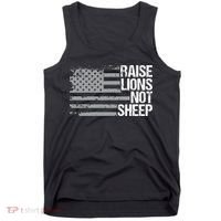 raise lions not sheep american patriotic lion Tank Top thumb 0