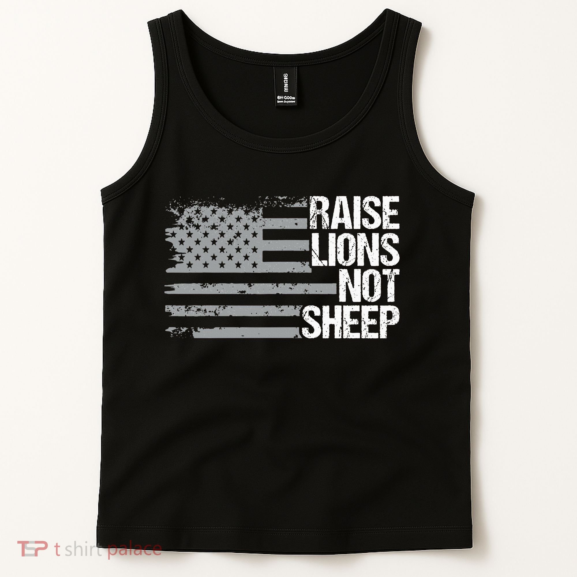 raise lions not sheep american patriotic lion Tank Top