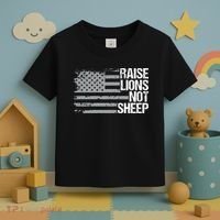 raise lions not sheep american patriotic lion Toddler T-Shirt thumb 3