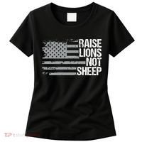 raise lions not sheep american patriotic lion Women's T-Shirt thumb 0